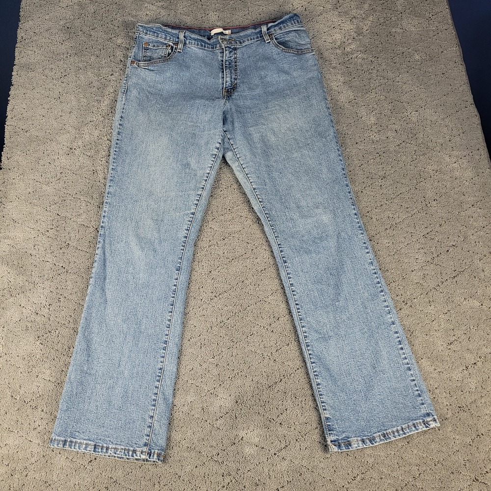 Levis 550 Jeans Womens 16 Blue‎ Relaxed Bootcut Mid Rise Medium Wash Stretch